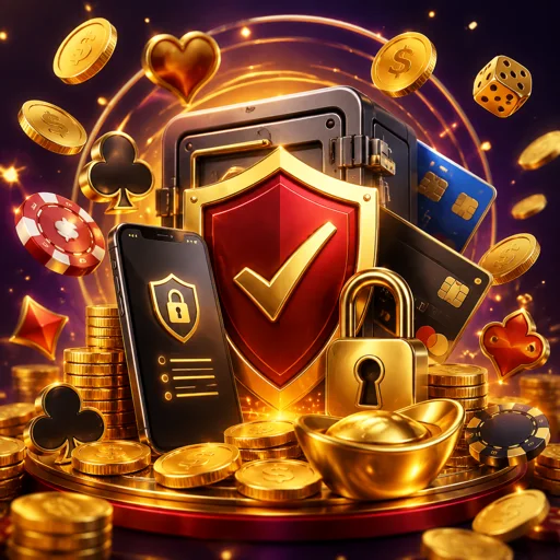Selos de pagamento seguro e jogos auditados exibidos no site