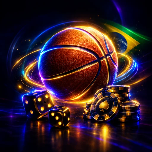 Cesto de basquete instalado em quadra iluminada